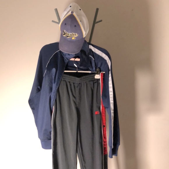 STARTER Lot of 4: Vintage Snap Tear Aways, Jacket, Sleeveless Jersey and Cap - Picture 2 of 3